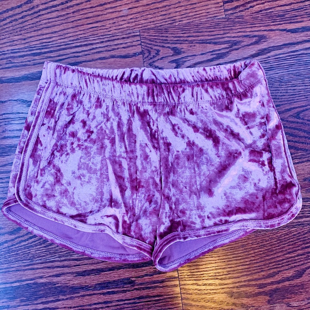 velvet shorts